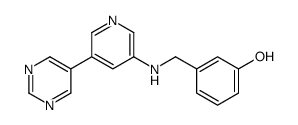 3-[[(5-pyrimidin-5-ylpyridin-3-yl)amino]methyl]phenol结构式