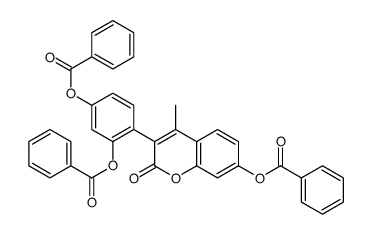 [3-(2,4-dibenzoyloxyphenyl)-4-methyl-2-oxochromen-7-yl] benzoate结构式