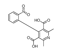 2,6-dimethyl-4-(2-nitrophenyl)pyridine-3,5-dicarboxylic acid structure