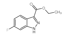 6-氟-1H-吲唑-3-羧酸乙酯结构式