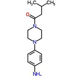 4-[4-(3-METHYLBUTANOYL)PIPERAZIN-1-YL]ANILINE Structure