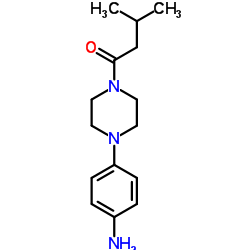 4-[4-(3-METHYLBUTANOYL)PIPERAZIN-1-YL]ANILINE structure