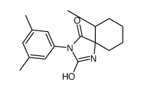 3-(3,5-dimethylphenyl)-6-methyl-1,3-diazaspiro[4.5]decane-2,4-dione结构式