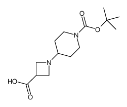 1-{1-[(tert-butoxy)carbonyl]piperidin-4-yl}azetidine-3-carboxylic acid structure