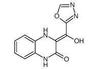 3-<1-hydroxy-1-(1,3,4-oxadiazol-2-yl)>methylene-2-oxo-1,2,3,4-tetrahydroquinoxaline结构式