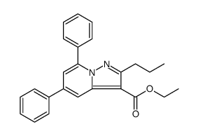 Pyrazolo[1,5-a]pyridine-3-carboxylic acid, 5,7-diphenyl-2-propyl-, ethyl ester结构式