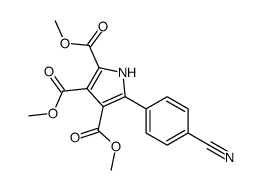 trimethyl 5-(4-cyanophenyl)-1H-pyrrole-2,3,4-tricarboxylate Structure