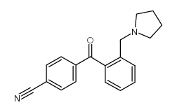 4'-CYANO-2-PYRROLIDINOMETHYL BENZOPHENONE结构式
