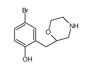 4-bromo-2-[[(2R)-morpholin-2-yl]methyl]phenol Structure