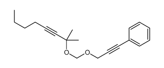 3-(2-methyloct-3-yn-2-yloxymethoxy)prop-1-ynylbenzene结构式