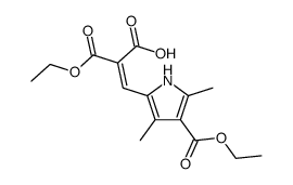 (4-ethoxycarbonyl-3,5-dimethyl-pyrrol-2-ylmethylene)-malonic acid monoethyl ester Structure