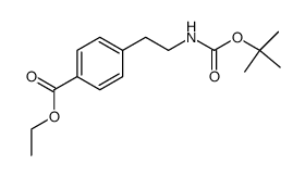 ethyl 4-{2-[(tert-butoxycarbonyl)amino]ethyl}benzoate Structure