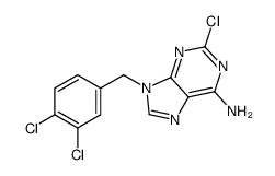 2-Chloro-9-(3,4-dichlorobenzyl)-9H-purin-6-amine结构式