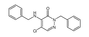 3(2H)-Pyridazinone, 5-chloro-2-(phenylmethyl)-4-[(phenylmethyl)amino] Structure