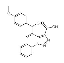 4-(4-methoxy-α-hydroxybenzyl)<1,2,3>triazolo<1,5-a>quinoline-3-carboxylic acid Structure