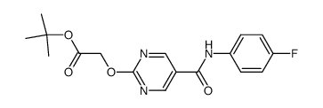 [5-(4-Fluorophenylcarbamoyl)pyrimidin-2-yloxy]acetic acid tert-butyl ester Structure