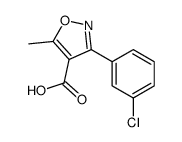 3-(3-Chlorophenyl)-5-methyl-1,2-oxazole-4-carboxylic acid结构式