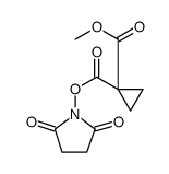 1,1-Cyclopropanedicarboxylic acid, 1-(2,5-dioxo-1-pyrrolidinyl) 1-methyl ester结构式