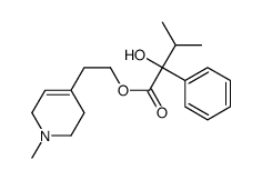 2-(1-methyl-3,6-dihydro-2H-pyridin-4-yl)ethyl 2-hydroxy-3-methyl-2-phenylbutanoate结构式