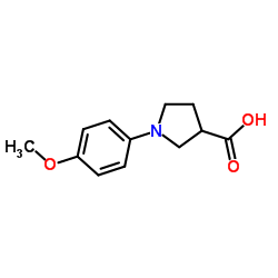 1-(4-Methoxyphenyl)-3-pyrrolidinecarboxylic acid Structure