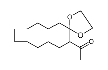 12-acetyl-1,4-dioxaspiro(4.11)pentadecane Structure