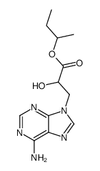 3-adenin-9-yl-2-hydroxypropanoic acid isobutyl ester Structure