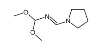 N-(dimethoxymethyl)-1-pyrrolidin-1-ylmethanimine结构式