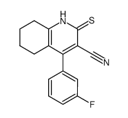 4-(3-Fluoro-phenyl)-2-thioxo-1,2,5,6,7,8-hexahydro-quinoline-3-carbonitrile Structure