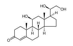 4-Pregnene-11beta,20alpha,21-triol-3-one Structure