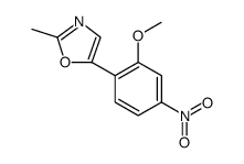 Oxazole, 5-(2-methoxy-4-nitrophenyl)-2-methyl Structure