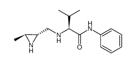 (S)-3-methyl-2-(((2S,3S)-3-methylaziridin-2-yl)methylamino)-N-phenylbutanamide结构式