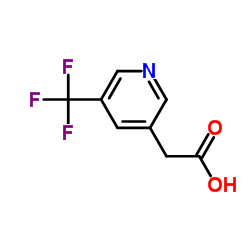 [5-(Trifluoromethyl)-3-pyridinyl]acetic acid结构式