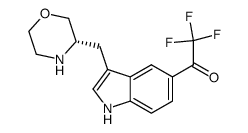 2,2,2-trifluoro-1-{3-[(3S)-morpholin-3-ylmethyl]-1H-indol-5-yl}ethanone结构式