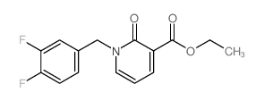 Ethyl 1-(3,4-difluorobenzyl)-2-oxo-1,2-dihydropyridine-3-carboxylate结构式