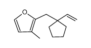 3-methyl-2-(1-vinyl-cyclopentylmethyl)-furan Structure