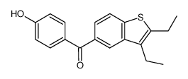 (2,3-diethyl-benzo[b]thiophen-5-yl)-(4-hydroxy-phenyl)-methanone结构式