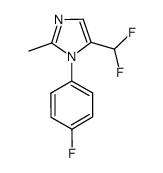 5-(difluoromethyl)-1-(4-fluorophenyl)-2-methyl-1H-imidazole结构式