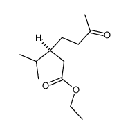 L-3-isopropyl-6-oxo-heptanoic acid ethyl ester Structure