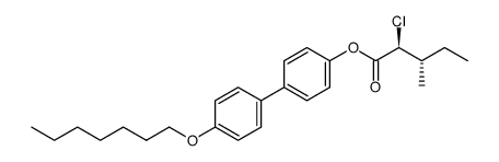 Pentanoic acid,2-chloro-3-methyl-, 4\'-(heptyloxy)[1,1\'-biphenyl]-4-yl ester, (2S,3S)- Structure
