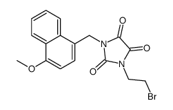 1-(2-bromoethyl)-3-[(4-methoxynaphthalen-1-yl)methyl]imidazolidine-2,4,5-trione结构式