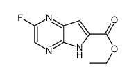 2-氟-5H-吡咯并[2,3-b]吡嗪-6-羧酸乙酯结构式