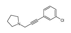 Pyrrolidine, 1-3-(3-chlorophenyl)-2-propynyl- Structure