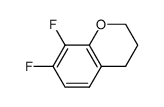 2H-1-Benzopyran, 7,8-difluoro-3,4-dihydro-结构式