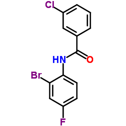 N-(2-Bromo-4-fluorophenyl)-3-chlorobenzamide结构式