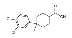 4-(3,4-dichlorophenyl)-2,4-dimethylcyclohexanecarboxylic acid结构式