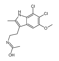 N-[2-(6,7-dichloro-5-methoxy-2-methyl-1H-indol-3-yl)ethyl]acetamide结构式