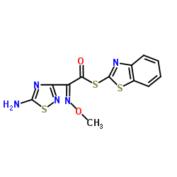 S-2-BENZOTHIAZOLYL (Z)-2-(5-AMINO-1,2,4-THIADIAZOL-3-YL)-2-METHOXYIMINO THIOACETATE structure