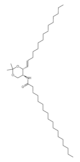 [2(S),3(R),4E]-1,3-O-isopropylidene-2-octadecanamido-4-octadecene-1,3-diol Structure