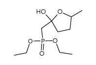 diethyl ((2-hydroxy-5-methyltetrahydrofuran-2-yl)methyl)phosphonate结构式