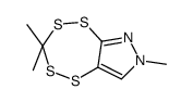 3,3,7-trimethyl-[1,2,4,5]tetrathiepino[6,7-c]pyrazole结构式